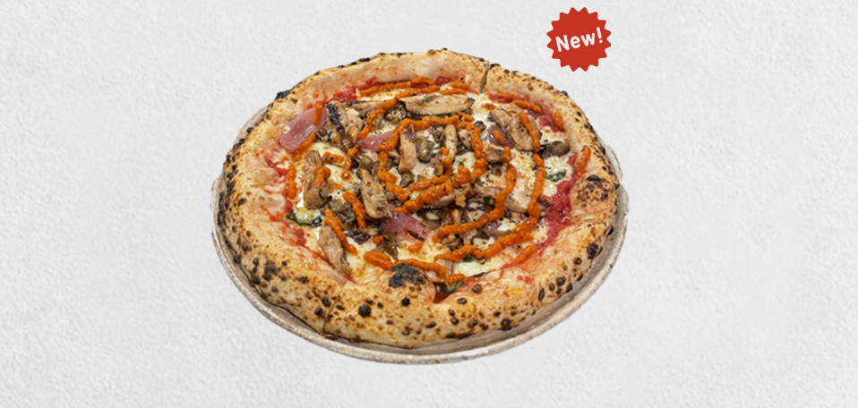PIZZA DI POLLO DOLCE AMARO 